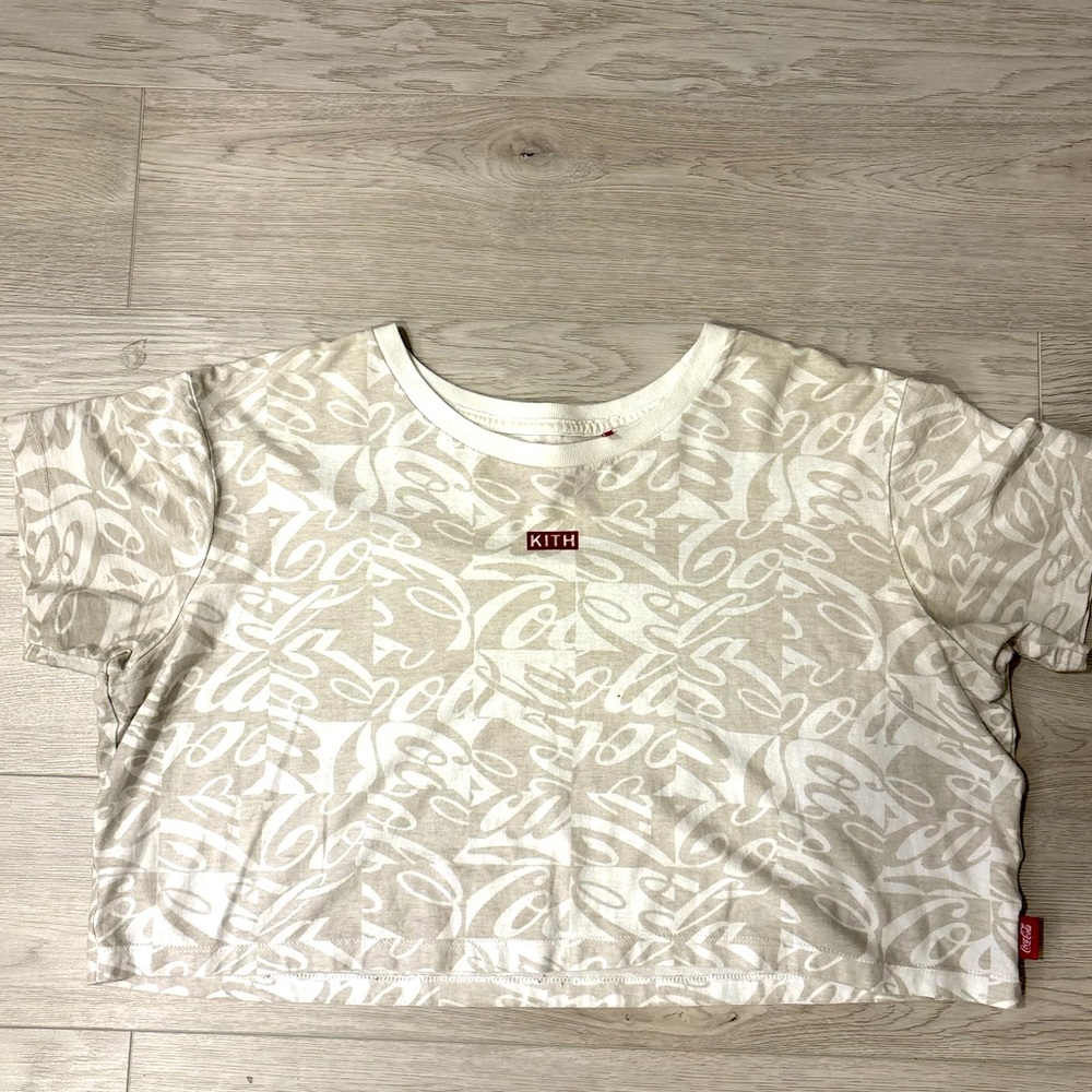 Kith White Short Sleeve Tee with Geometric Print